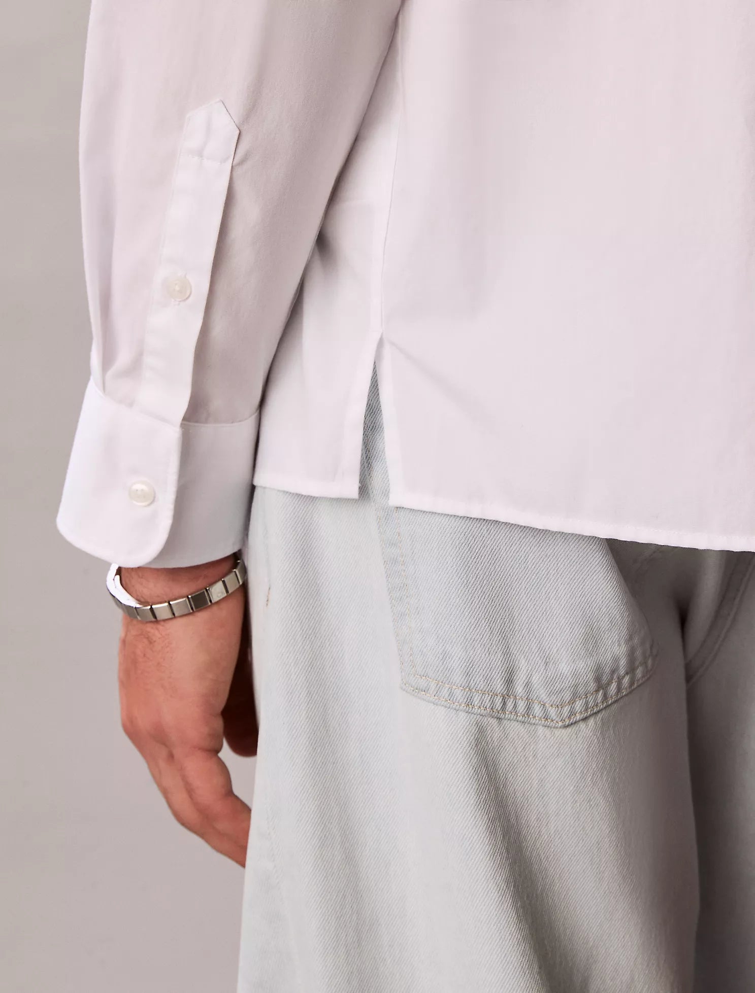Washed Poplin Relaxed Button-Down Shirt