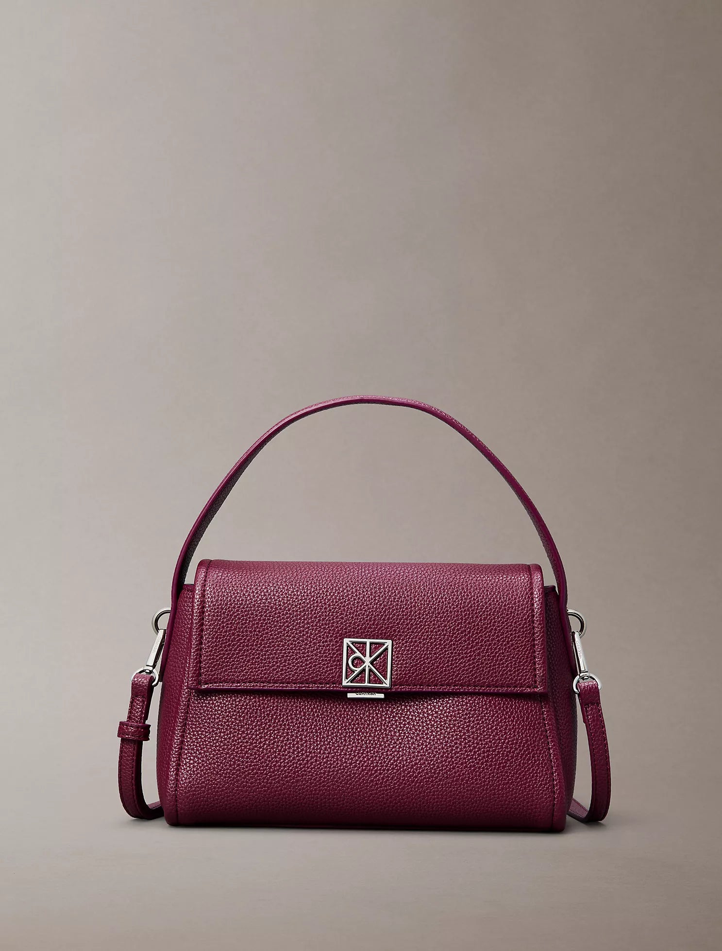 Emblem Logo Hardware Pebble Shoulder Bag