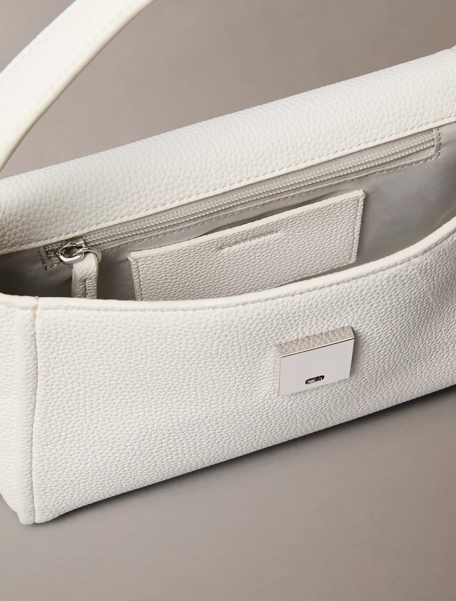 Emblem Logo Hardware Pebble Shoulder Bag